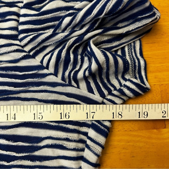 ANTHROPOLOGIE MAEVE Blue Print Cutout Top - Picture 7 of 8